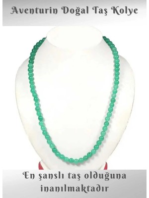 Aventurin 6mm Doğal Atş Sertifikalı Kolye