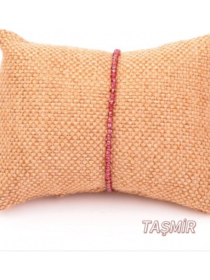 Lal Garnet Taşı Bileklik 3 mm ( Granat Taşı )