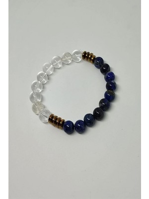 Sertifikalı Lapis Lazuli , Kristal Kuvars Doğaltaş Bileklik