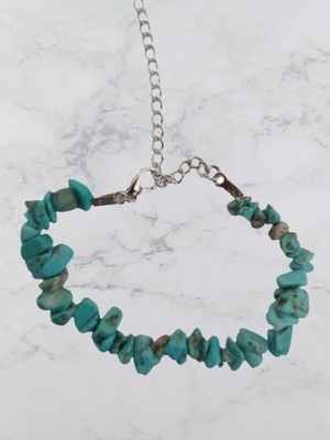 Kırık Taş Bileklik Turkuaz