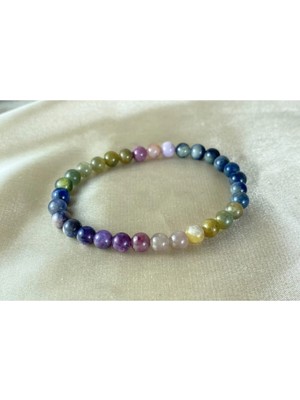 Safir Yakut Zümrüt taşı Karma Doğal Taş Bileklik