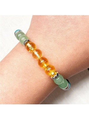 Sitrin & Aventurin & Kaplan Gözü & Krizokol Doğal Taş Bileklik 8mm