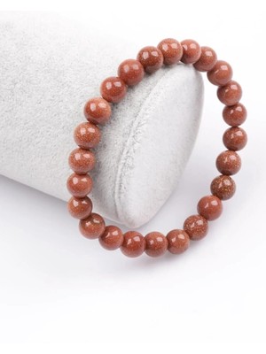 8 mm Kahverengi Yıldız Taşı Bileklik (Şans Taşı)