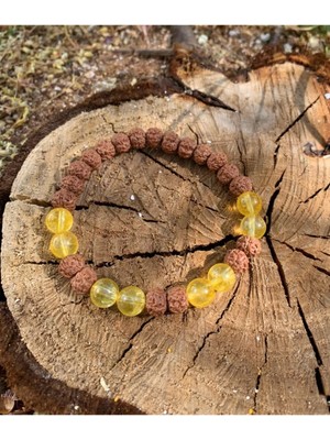 Sitrin ve Rudraksha Bileklik