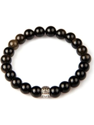 Obsidyen Taşı Bileklik 8 mm