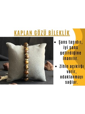 Kaplan Gözü Doğal Taşlı Bileklik