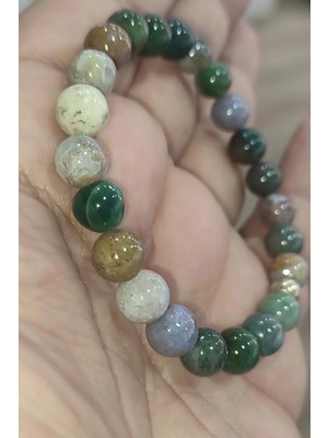 Hint Akik 8 mm Natural Doğaltaş Bileklik