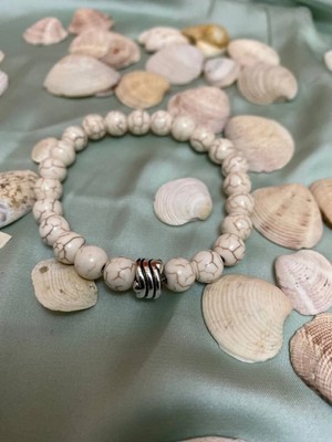 Krem Rengi Turkuaz Taşı Doğal Taş Bileklik