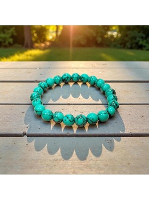 Turkuaz Doğal Taş Bileklik Kutulu