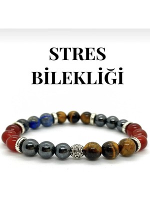 Unisex Stres Bilekliği Doğal Taş Çakra Vintage Bileklik