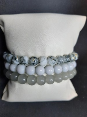 3’lü Cam Boncuk Bileklik Seti – 3 Al Az Öde Fırsatı Unisex