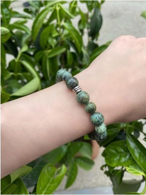 10 mm Küre Kesim Turkuaz Doğal Taş Bileklik