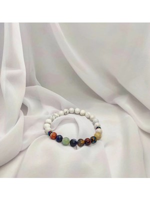 Havlit, Opal , Amazonit, Murano Kuvars, Yıldız Taşı, Kaplan Gözü Gezegenler Doğal Taş Bileklik