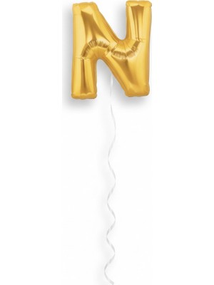 İsmiyle Al Runaway Altın N Harf Balon 1 Metre Parti Dekoru