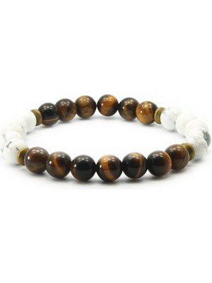 Sertifikalı Kaplan Gözü - Havlit Doğal Taş Bileklik 8 mm