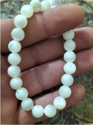 Orijinal Doğal Taş Sedef Taşı 8mm Bileklik Doğaltaş