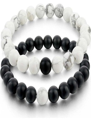 Sevgili Çift Bilekligi Havlit&onix Dogal Taşı Hediye Yılbaşı Aşk