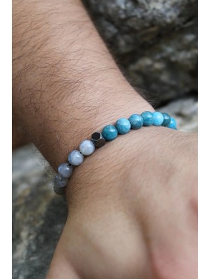 Apatit Labradorit Sitrim Doğaltaş Okul Başarı Erkek Bileklik