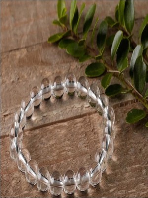 Kristal Kuvars Bileklik 8mm (Odak,pozitif Enerji, Denge) Doğal Taş