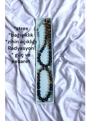 Kaplangözü Vesiyah Turmalin Doğal Taş Tesbih & Bileklik