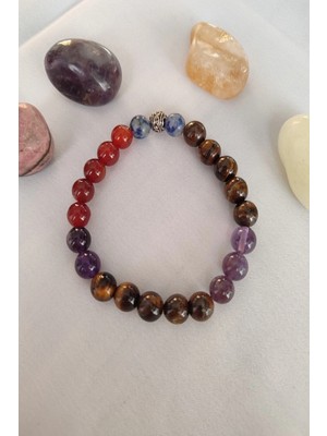 Sertifikalı Öğrenci Başarı (Kaplangözü,ametist,akik,sodalit ) Doğaltaş Bileklik