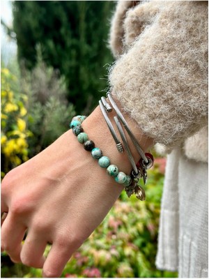 Sertifikalı Güç Bereket Özgüven Bilekliği - Sitrin - Hematit - Kaplan Gözü