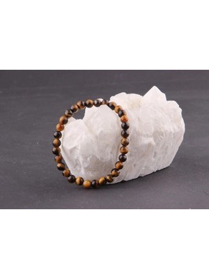 Doğal Taş Kaplan Gözü Bileklik 6mm