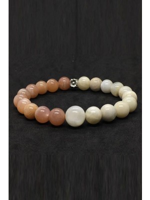 Unisex Güneş Taşı ve Aytaşı Bileklik Karma