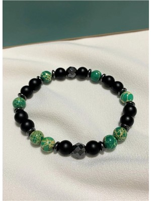 Varisit Hematit Obsidyen Doğal Taş Bileklik