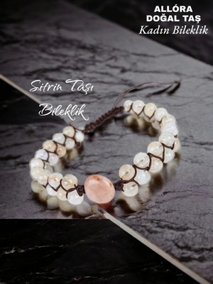 Doğal Taş Sitrin Taşı(Para Mıknatısı)Bileklik