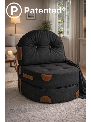 Pufymax Comfort Yeni Nesil Bohem Tekli Koltuk,Legom yataklı Katlanır Berjer,yer Yatağı, Modüler Yapı 65X75|85CM