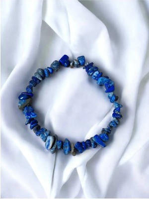 Lapis Lazuli Taşlı Kırık Taş Bileklik Siyah Hediye Kutulu