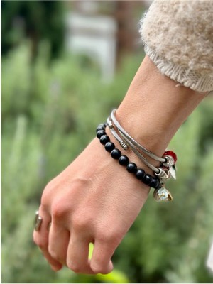 Sertifikalı Doğal Taş Bileklik - Sitrin Taşı