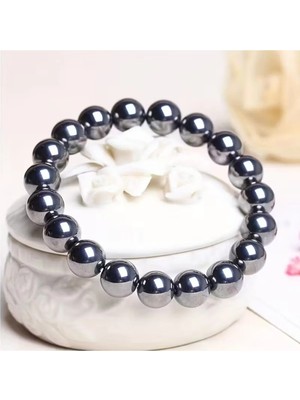 8 mm Hematit Doğaltaş Bileklik 100%100 Sertifikalı – Güç, Denge ve Koruma Taşı