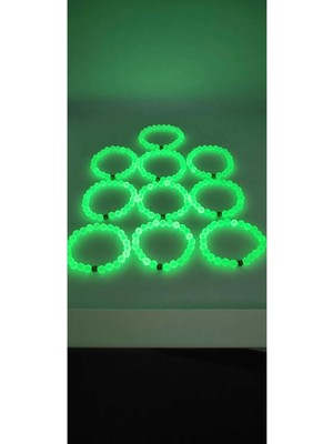 Fosforlu Kedigözü 10'lu Bileklik-Karanlıkta Parlar-Sevgili Arkadaş Kombini Hediyelik Aksesuar