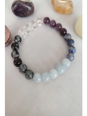 Sertifikalı Kristal Kuvars, Obsidyen,akuamarin,sodalit,ametist Doğaltaş Bileklik