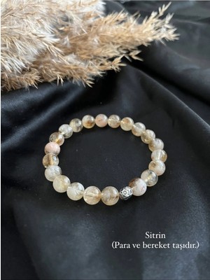Aa Kalite Sitrin Doğal Taş Bileklik
