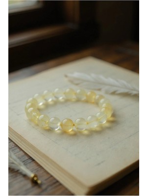 Sitrin Doğaltaş Bileklik 12MM