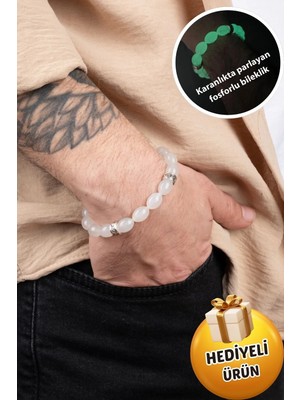 Unisex Yeşil Fosforlu Kedigözü Hediyelik Bileklik