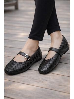 ModaFrato K-301 Rahat Taban Tokalı Kadın Babet Günlük Ayakkabı Hafif ve Rahat Kalıp