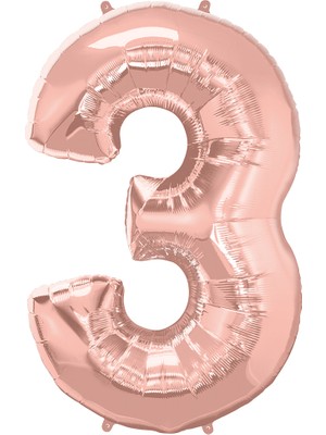İKM Rakam Folyo Balon 40INÇ. Rosegold -3-