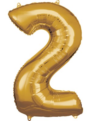 İKM Rakam Folyo Balon 40INÇ Altın -2-