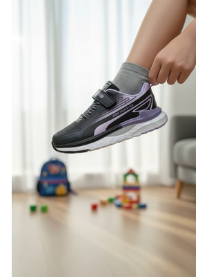 Enoch Çocuk Spor Ayakkabı Cırtlı Yüksek Esnek Tabanlı Kolay Giyim