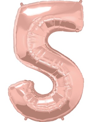 İKM Rakam Folyo Balon 40INÇ. Rosegold -5-