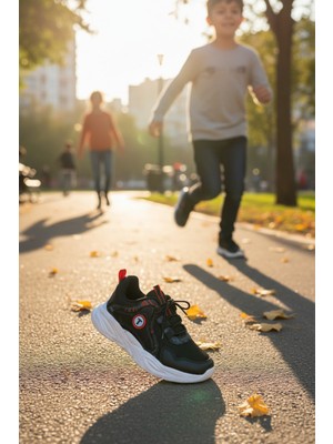 Enoch Kilitli Bağcık Sistemli ve Çekçekli Çocuk Ayakkabı