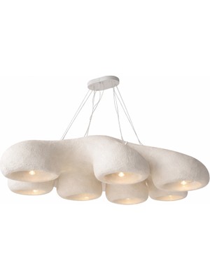 Noya Lighting Tekli Sarkıt Avize - Beton Avize - Stone Avize - Modern Lüks Avize - 7 Başlıklı - 100*60CM