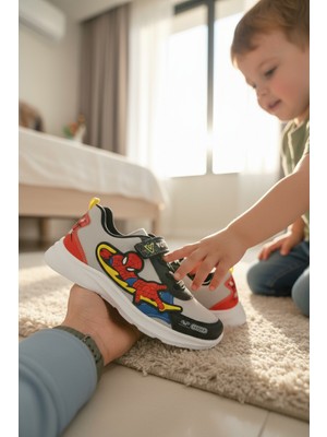 Enoch Örümcek Adam Karakter Baskılı Çocuk Spor Ayakkabı Cırtlı