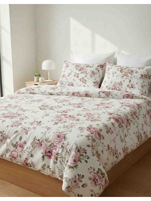 Evim Çiçek Desenli Nevresim Takımı