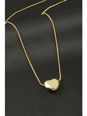 Zero Land Storozde Kalp Çelik Kolye - Sarı