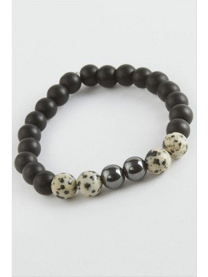 Zero Land Storozde Jasper Onix Doğaltaş Bileklik - Siyah